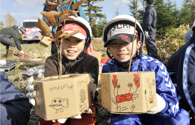 湖畔林再生写真