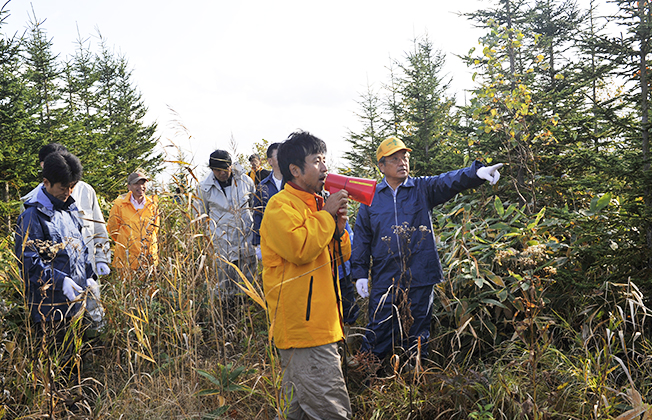 自然観察会の開催写真